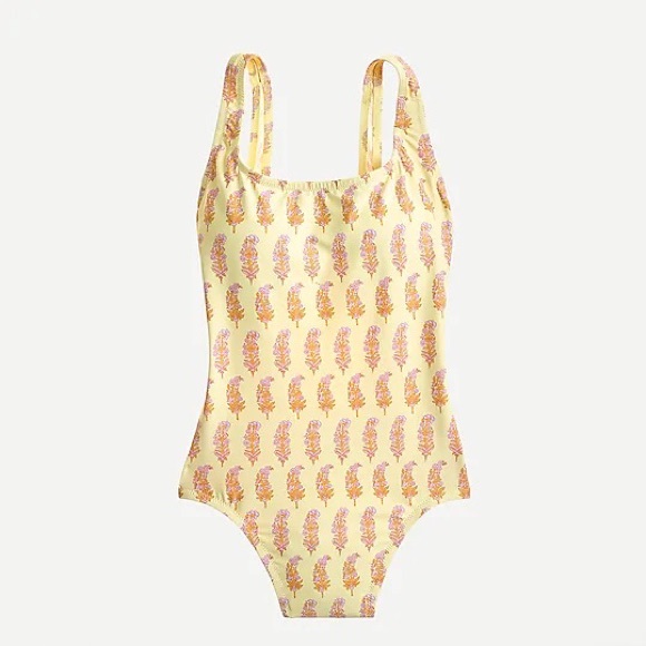 J. Crew Other - J. Crew x SZ Block Prints Scoop Back One Piece Swimsuit in Phool Block Print NEW